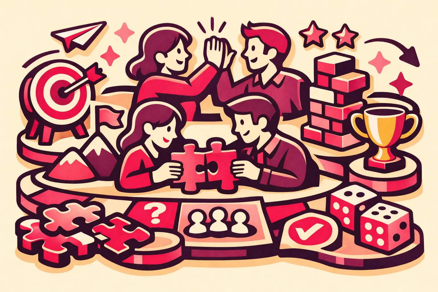Team organizer scoring a Philadelphia group activity against transparent criteria