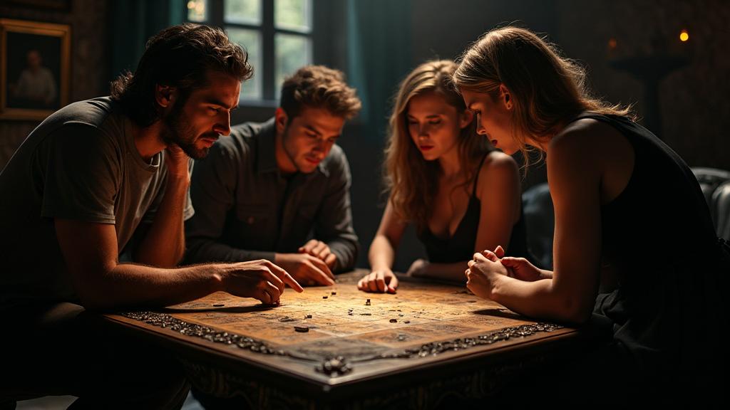 Friends solving puzzles together in an immersive escape room in Philadelphia